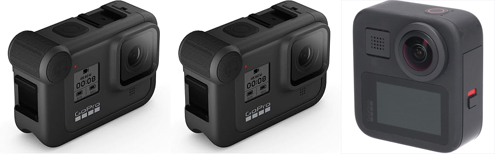 Im Pelicase Koffer:  zwei GoPro 8 und eine GoPro Max